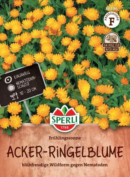 Saatgut-Acker Ringelblume Frühlingssonne