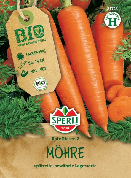 Saatgut-BIO Möhre, Lagersorte Rote Rießen 2