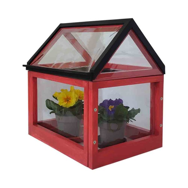 Mini Gewächshaus - rot-schwarz-2