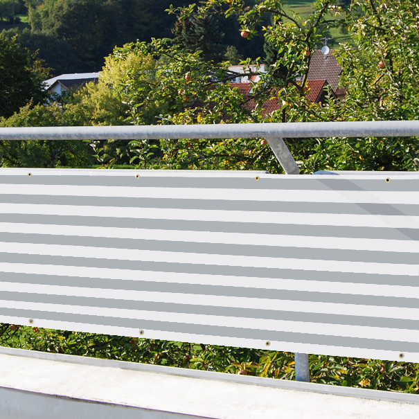 Balkonbespannung 80 x 500 cm Balkonabdeckung für Balkon Terrasse Beige SPRINGOS Balkon Sichtschutz UV-Schutz Balkonverkleidung Zaun